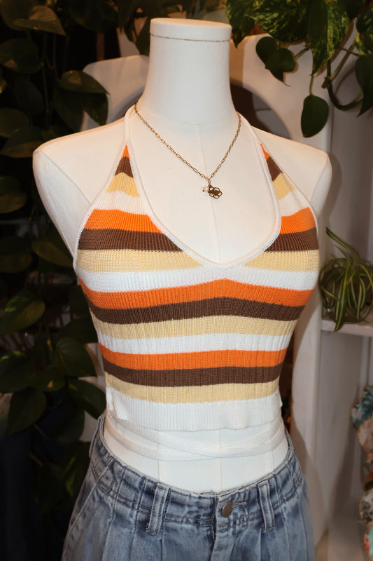 Striped Retro Halter