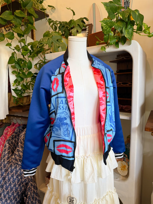 Handmade Art of Kissing Bomber Jacket