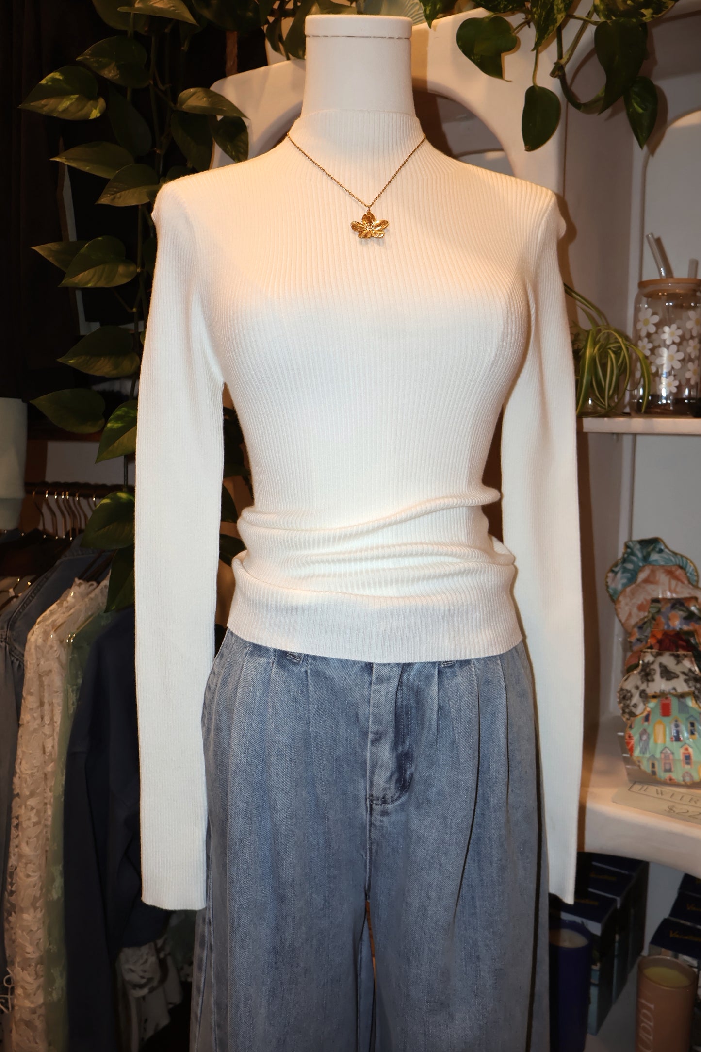 Ribbed Long Sleeve Top