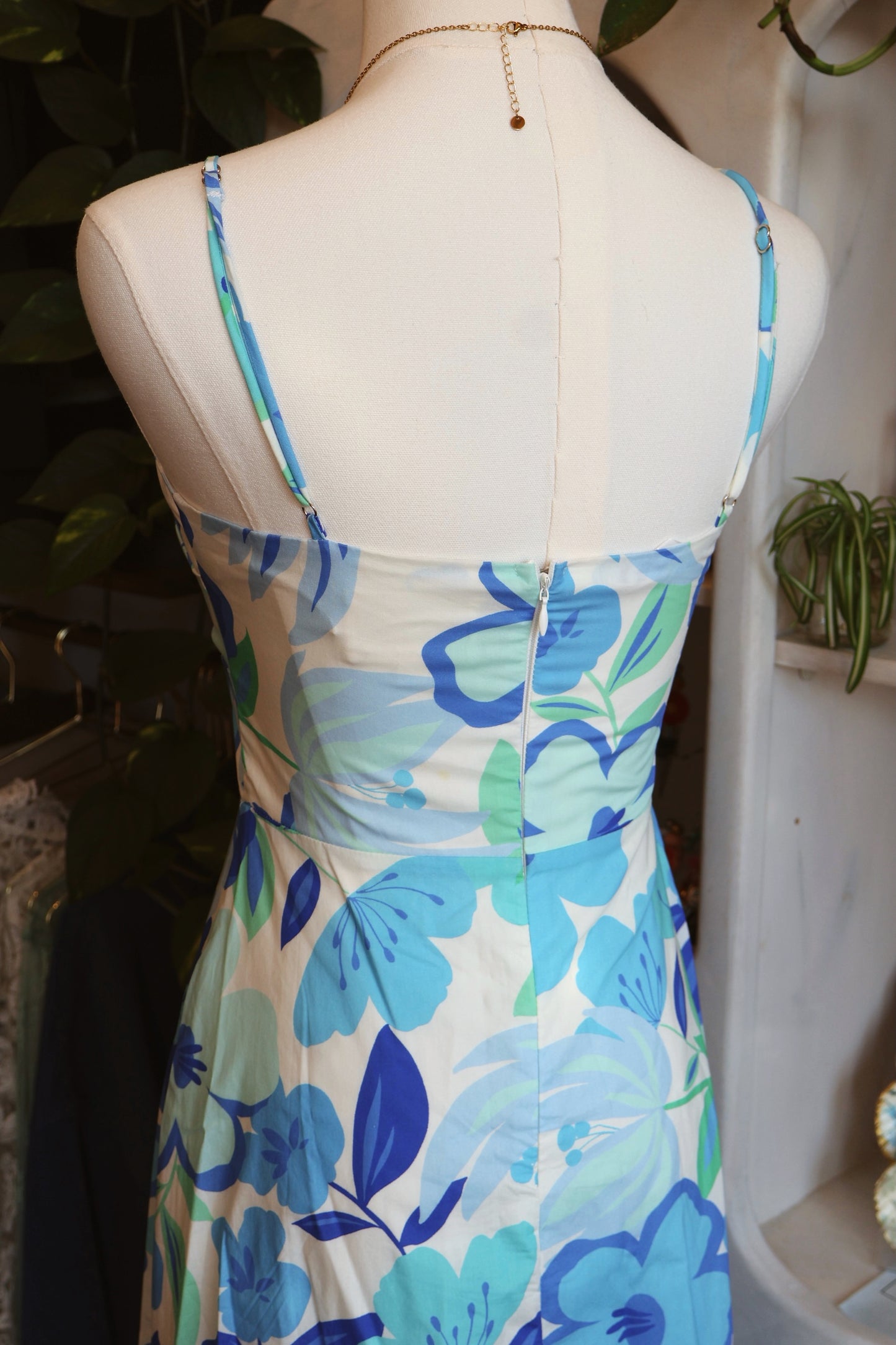 Blue Floral Maxi Dress