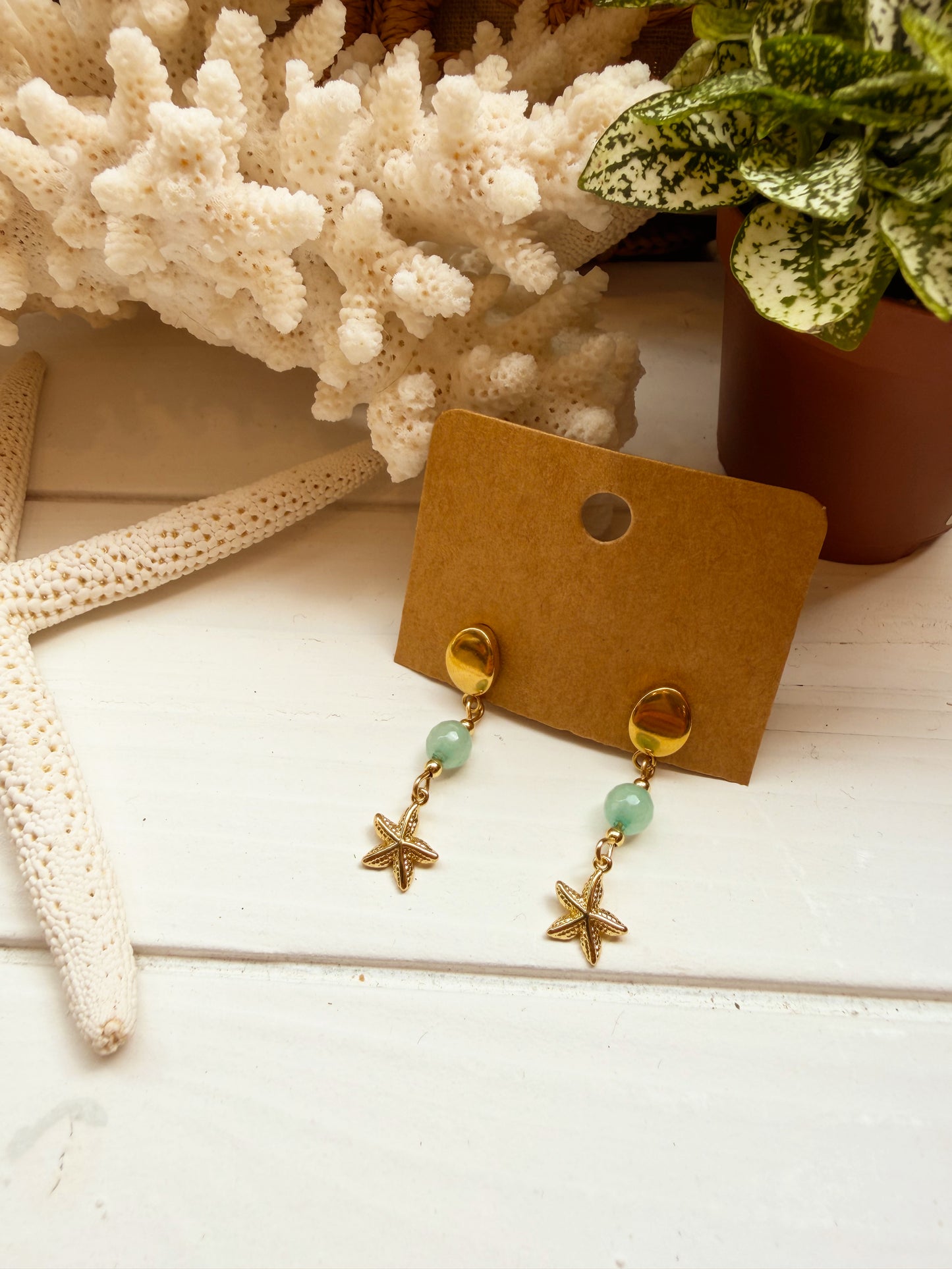 Seafoam Starfish Earrings