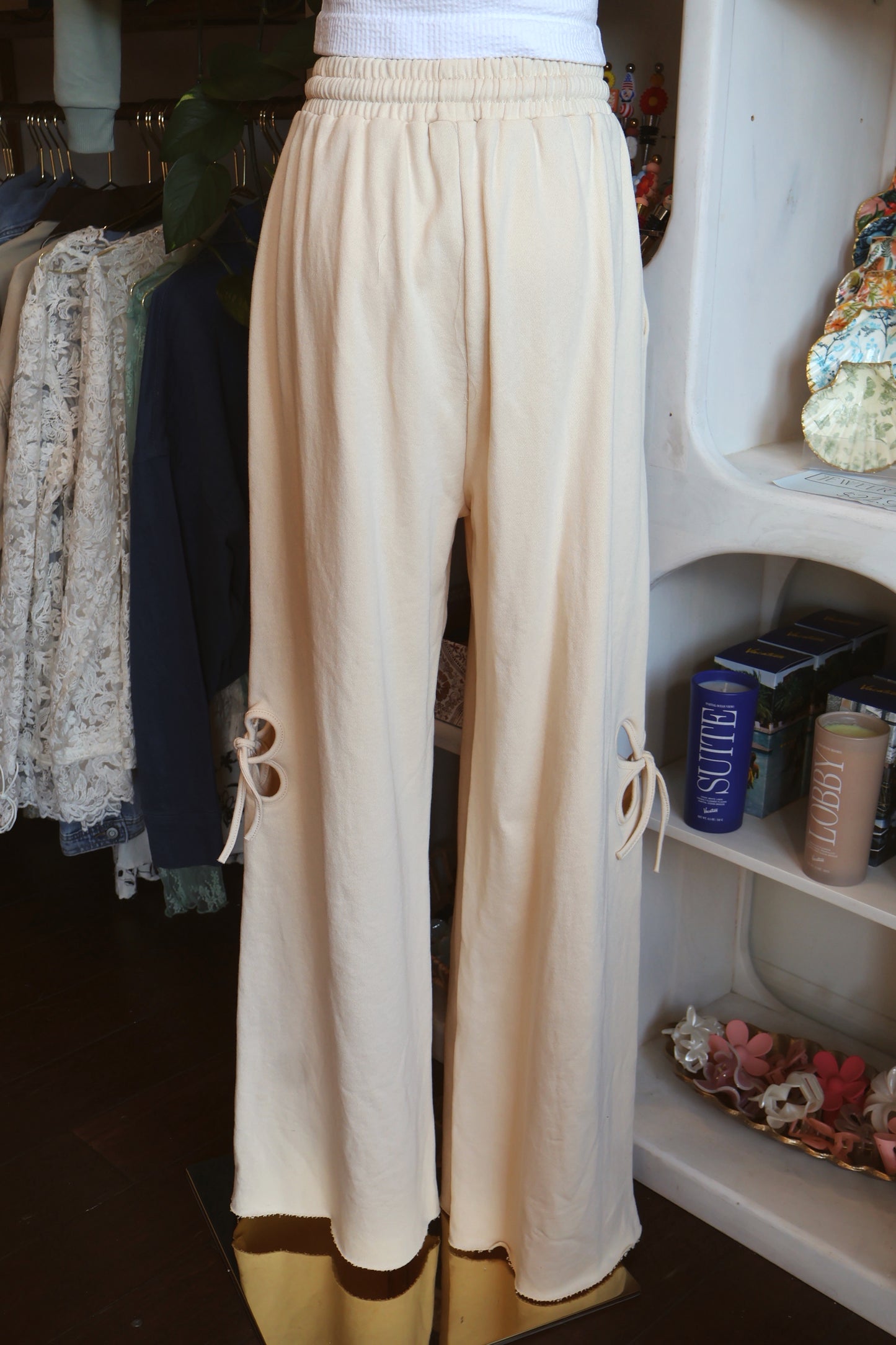 Cutout Bow Lounge Pants