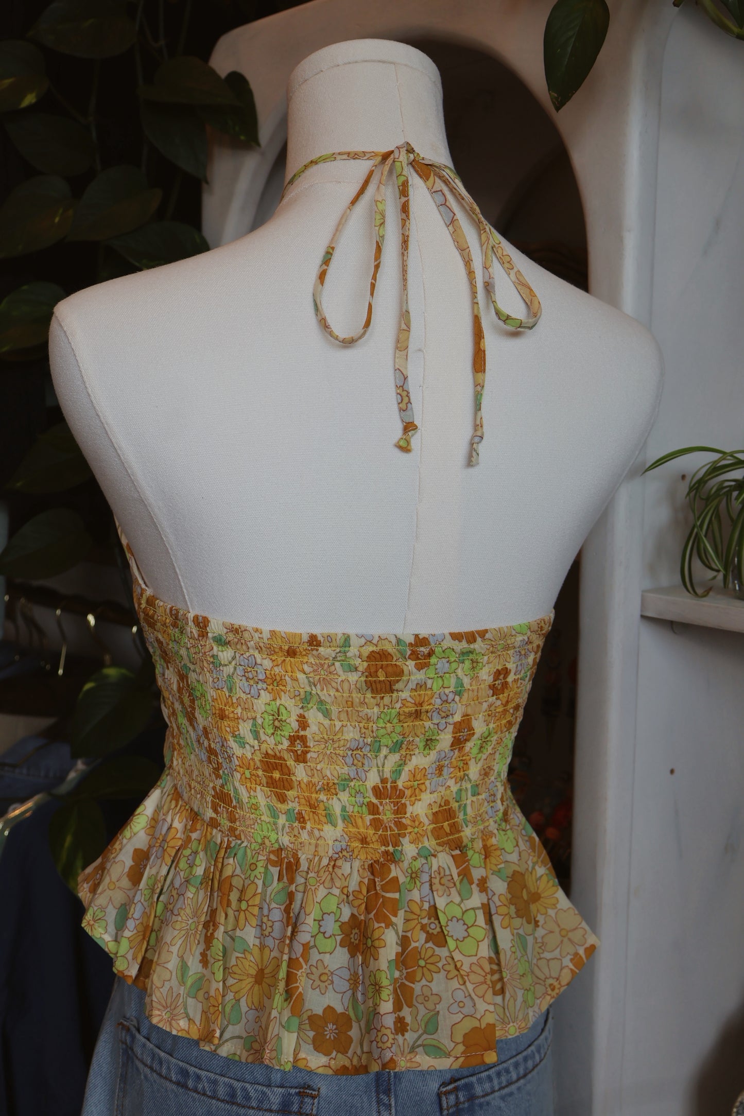 Floral Ruffle Halter