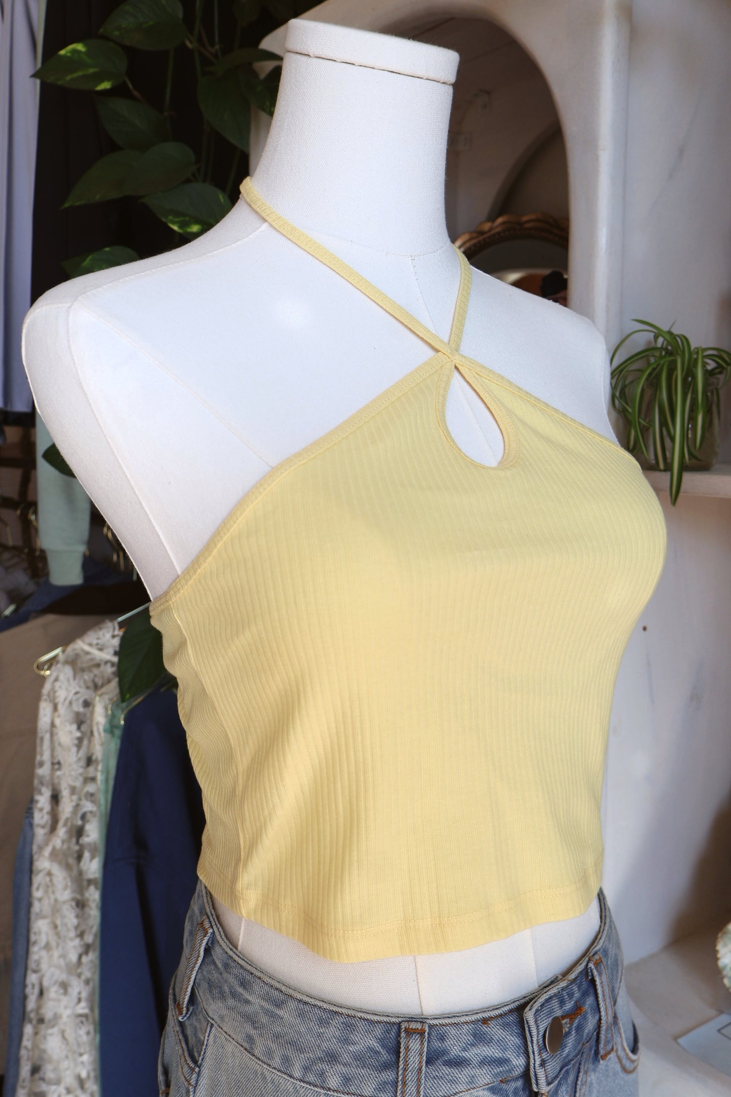 Halter Cutout Crop Top