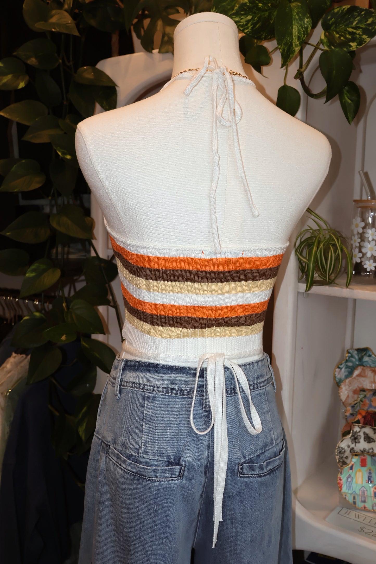 Striped Retro Halter