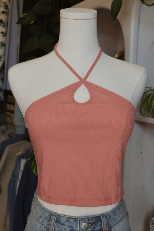 Halter Cutout Crop Top