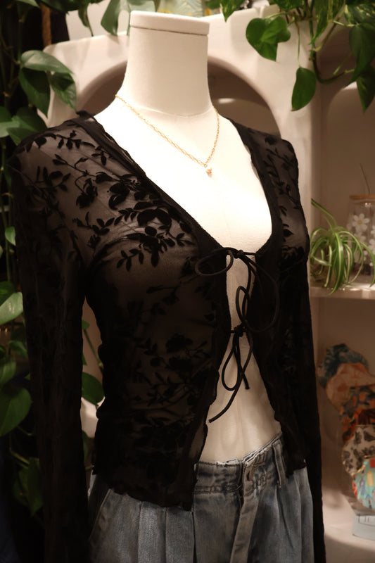 Floral Lace Sheer Blouse