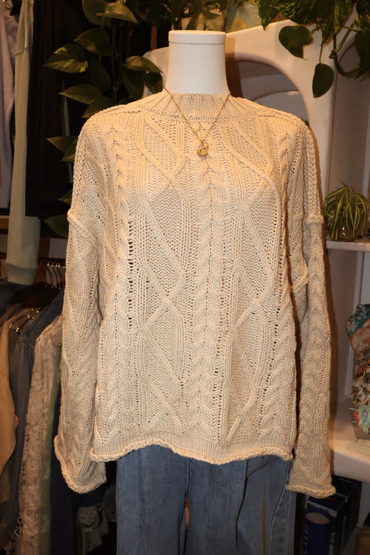 Oversized Cable Knit Sweater