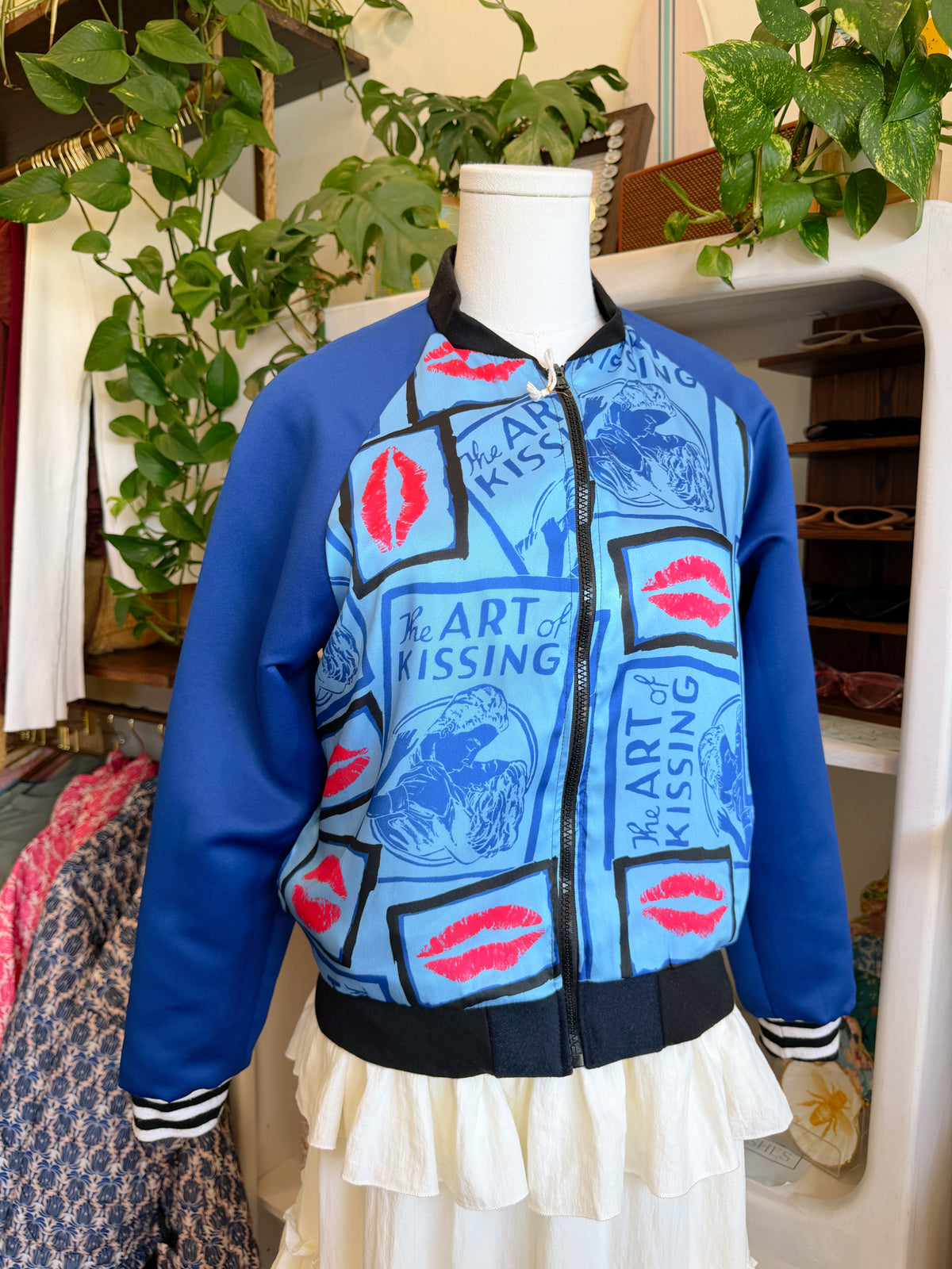 Handmade Art of Kissing Bomber Jacket