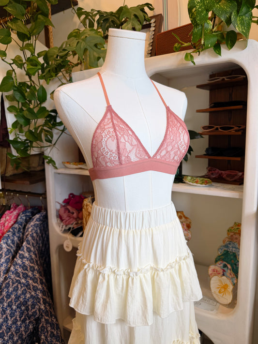 Delicate Sheer Lace Triangle Bralette