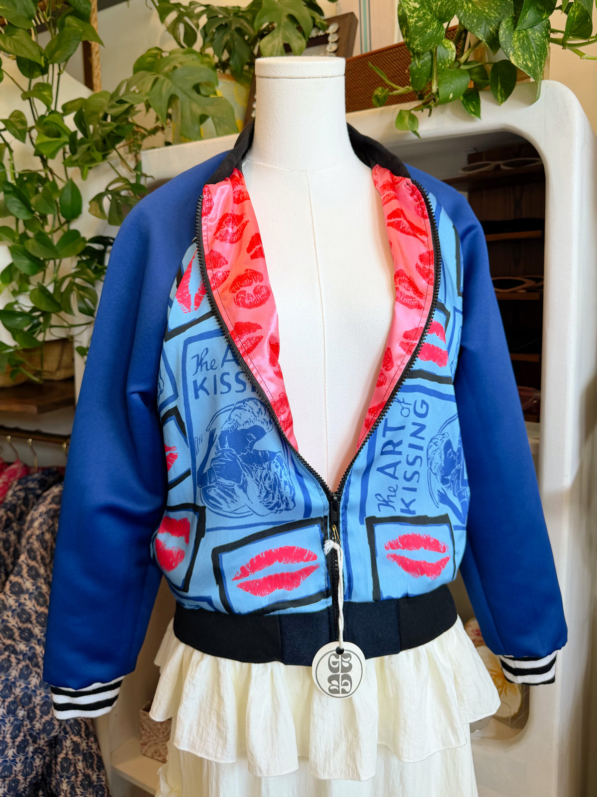 Handmade Art of Kissing Bomber Jacket