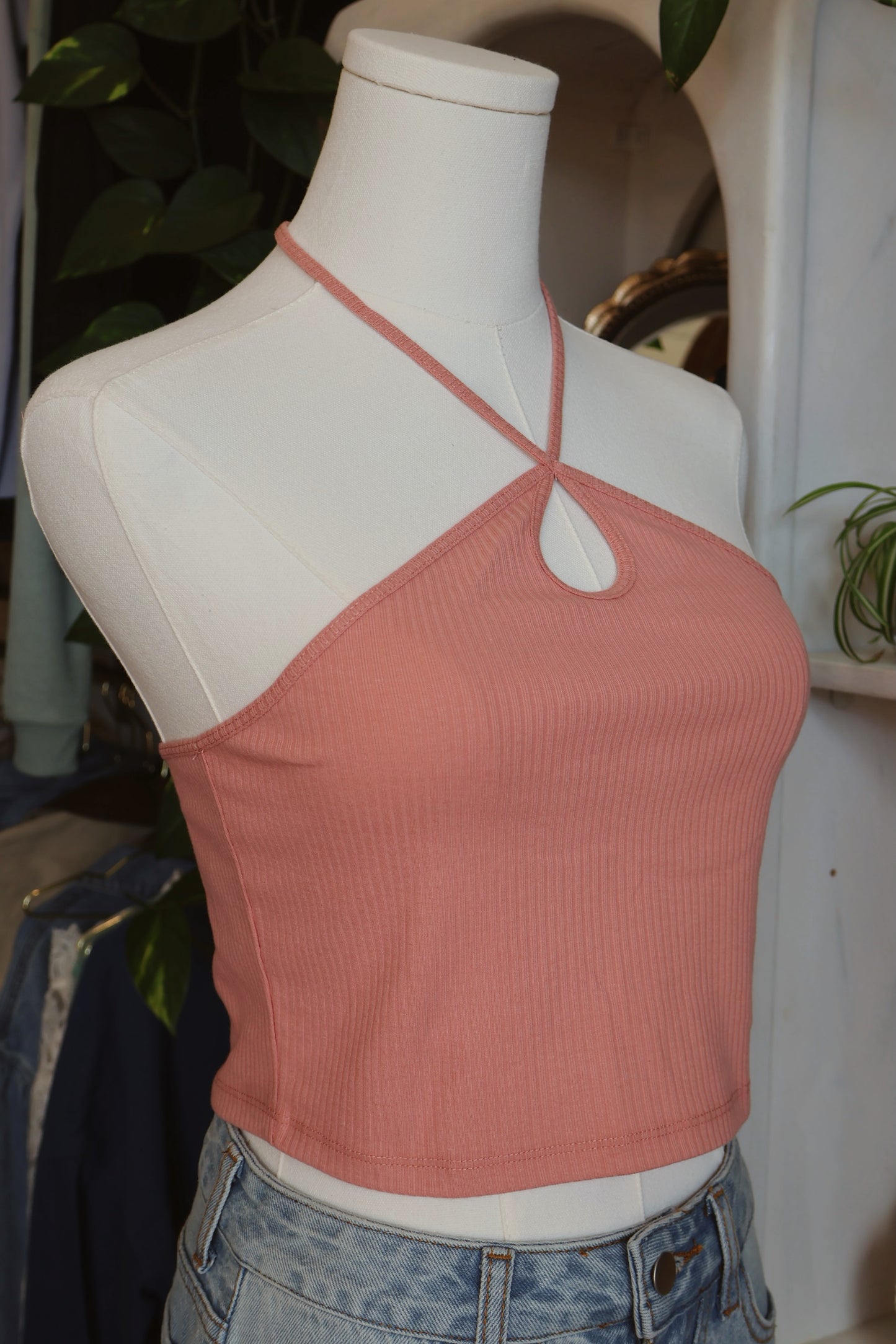 Halter Cutout Crop Top