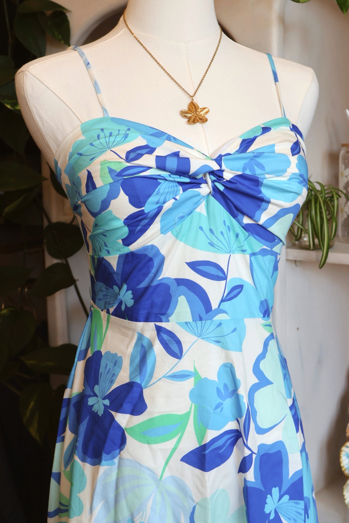 Blue Floral Maxi Dress