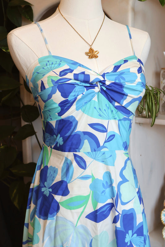 Blue Floral Maxi Dress