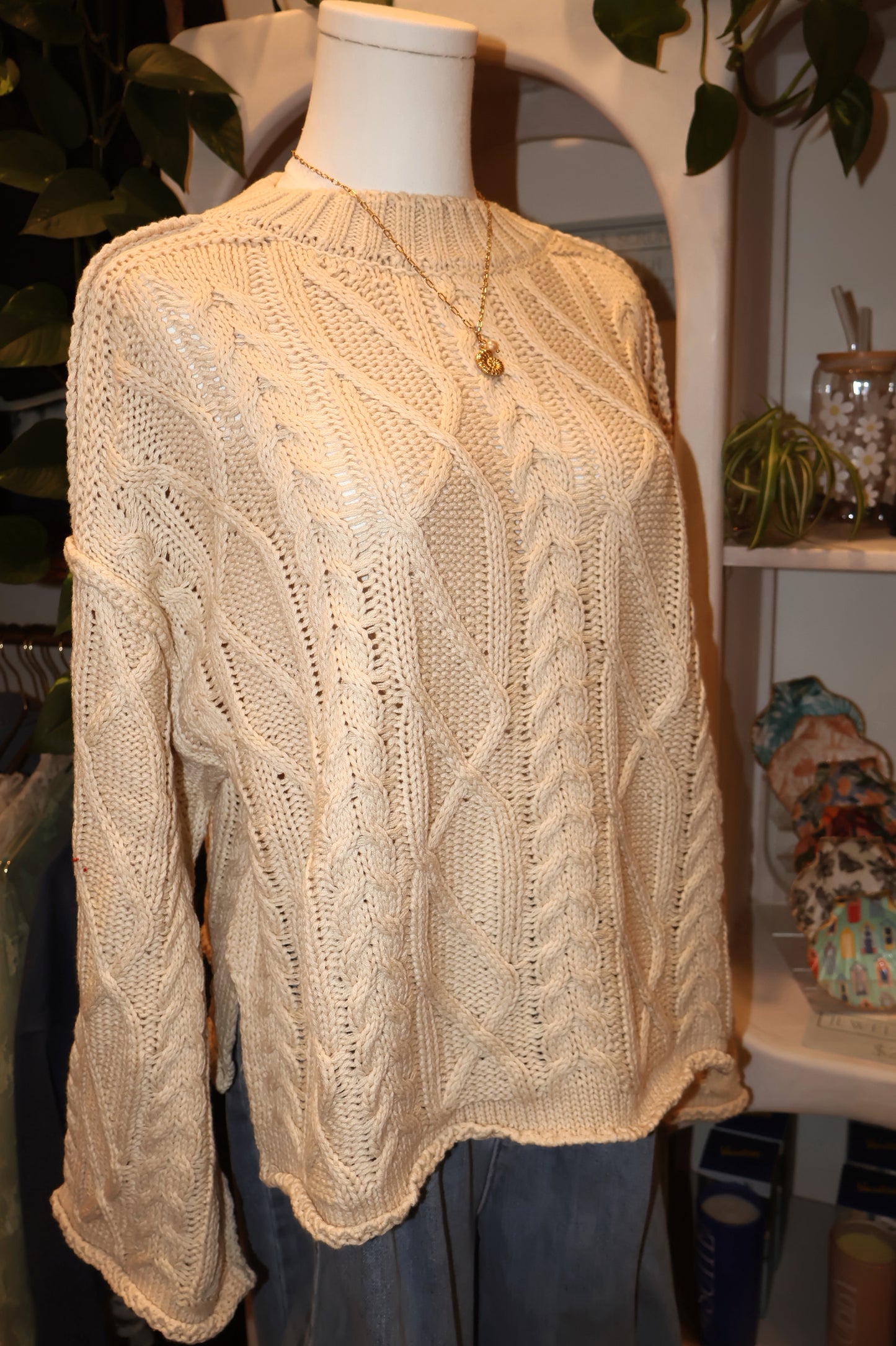 Oversized Cable Knit Sweater