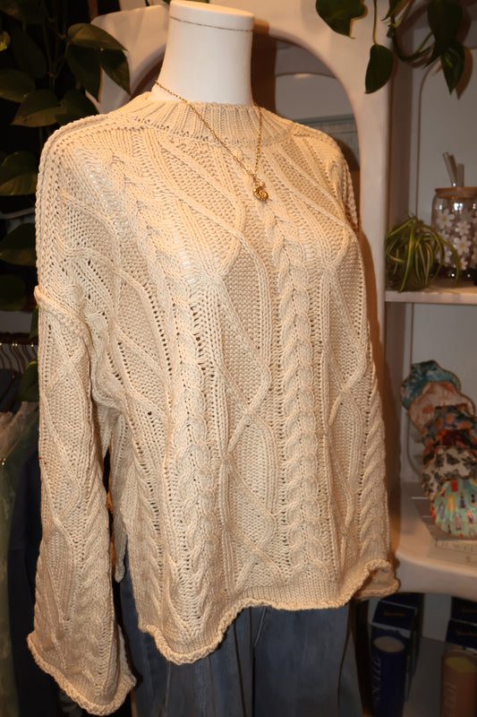 Oversized Cable Knit Sweater