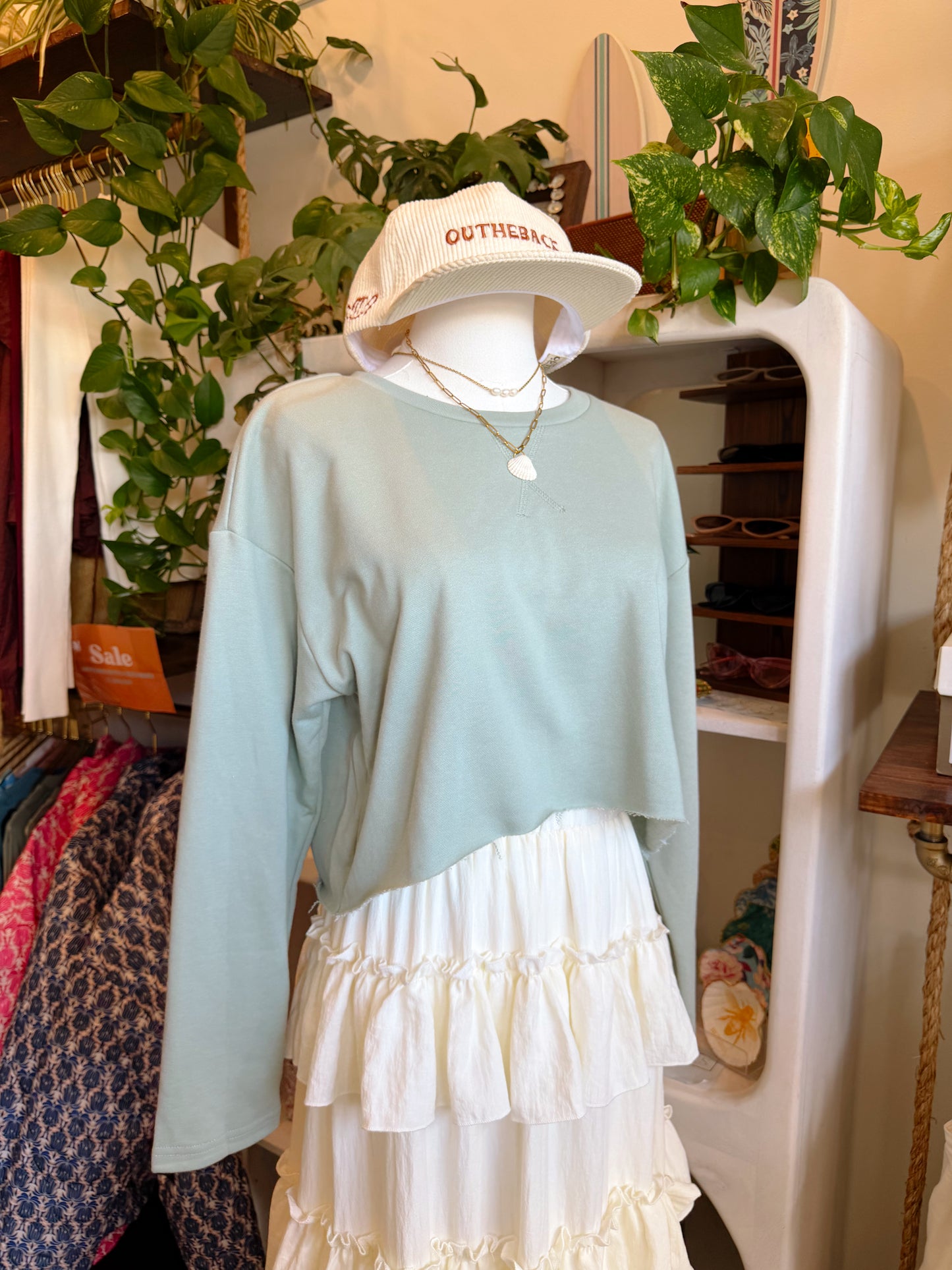 Sage Essential Long Sleeve Knit Top