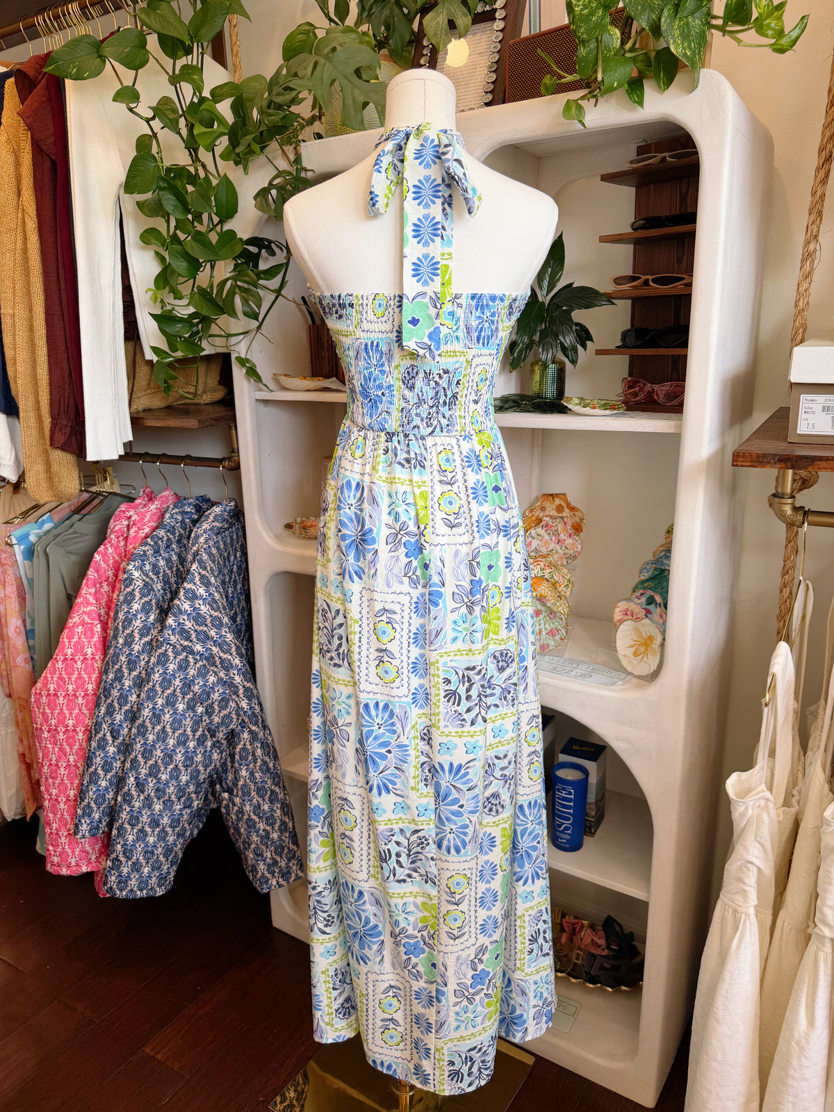 Floral Halter Maxi Dress