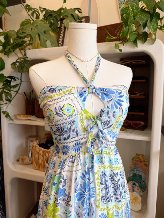 Floral Halter Maxi Dress