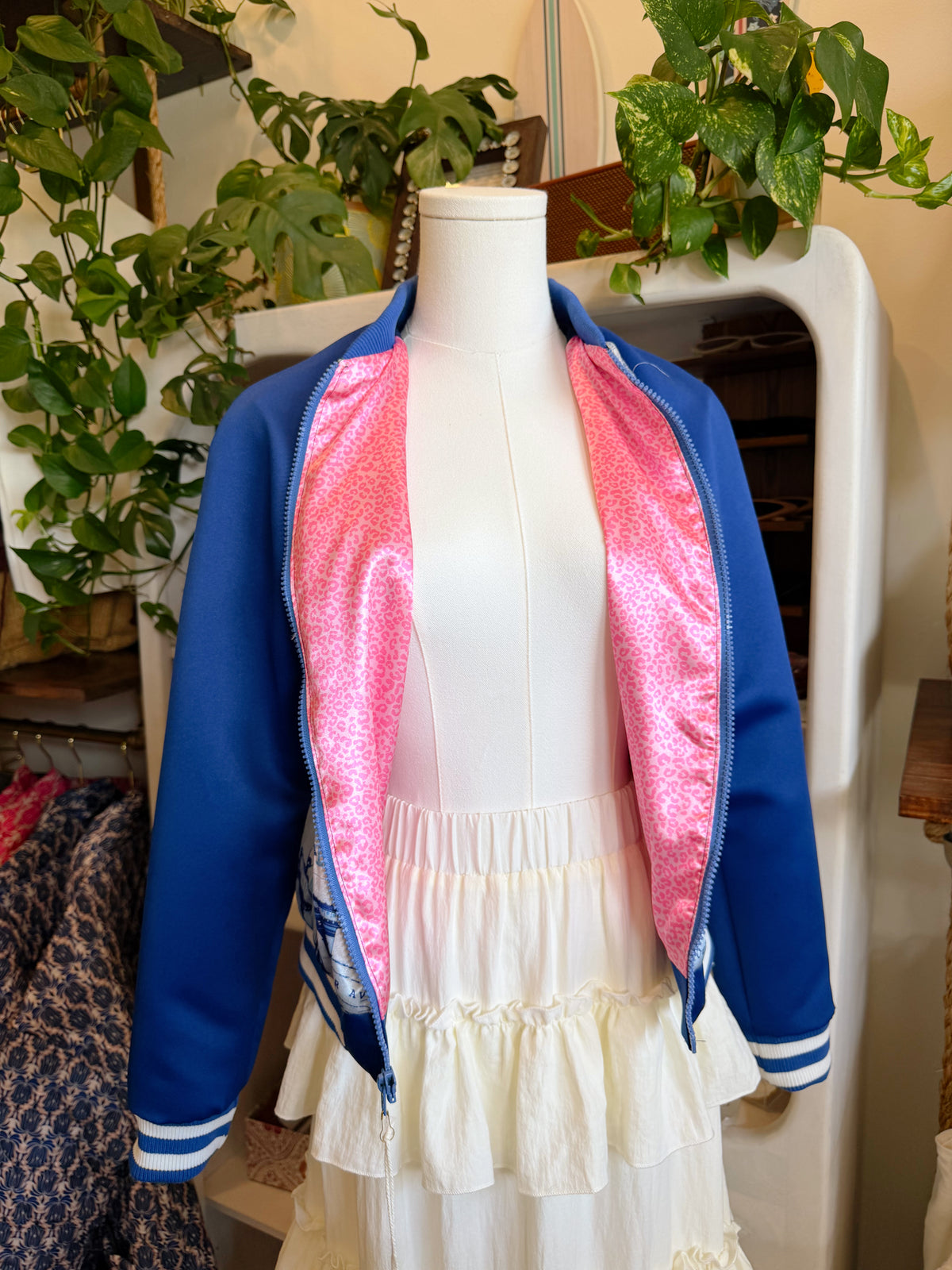 Handmade Paris Postcard Bomber Jacket