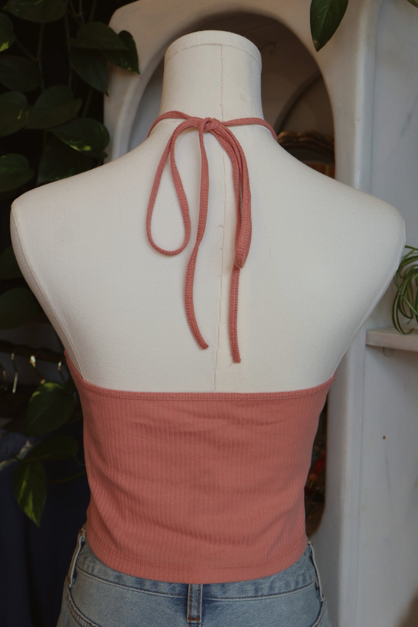 Halter Cutout Crop Top