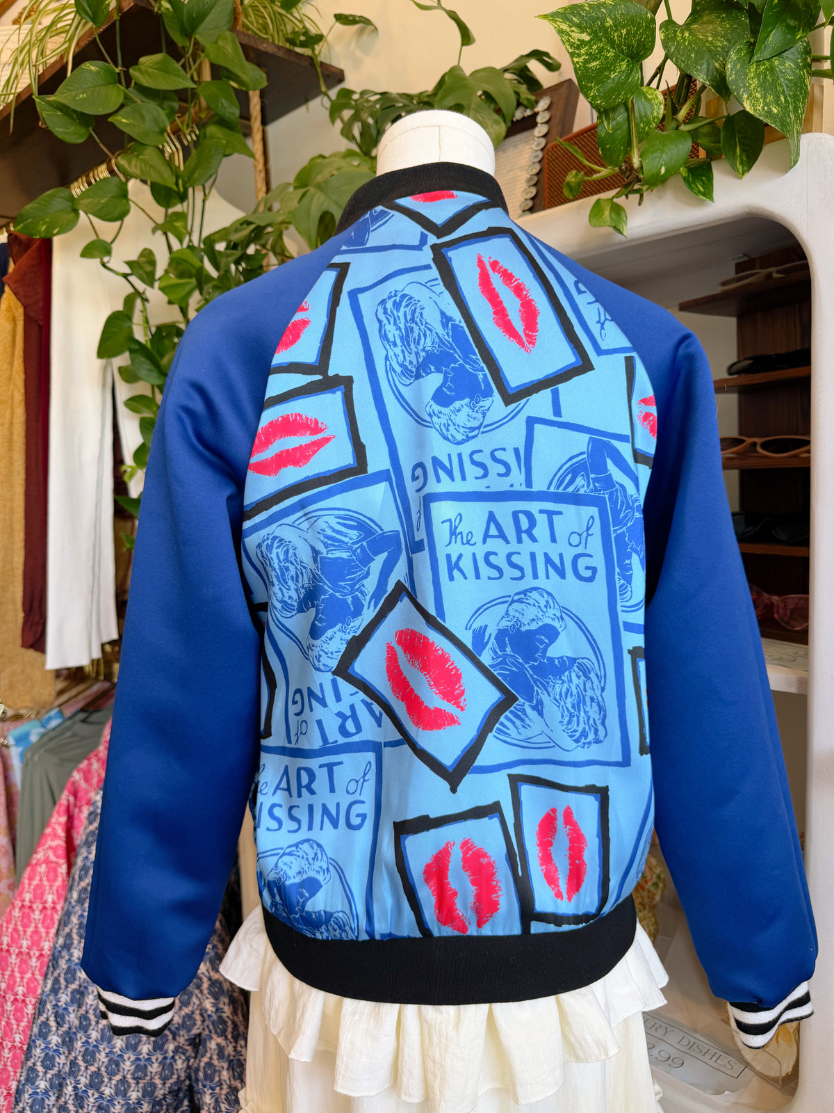 Handmade Art of Kissing Bomber Jacket