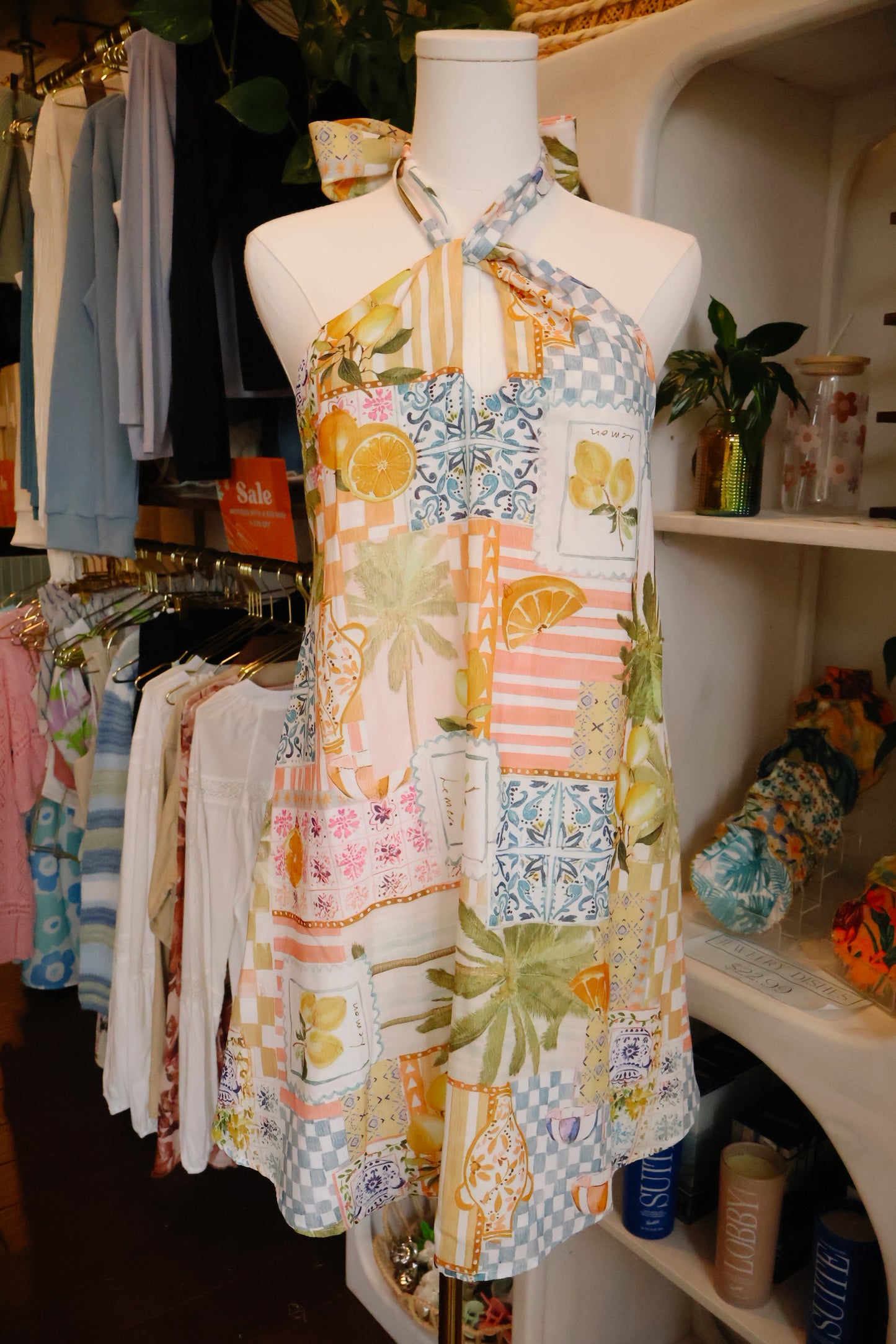Euro Halter Mini Dress