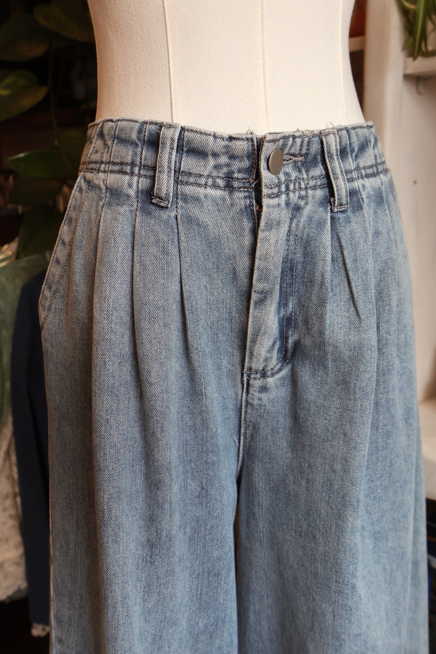 Wide Leg Denim Jeans