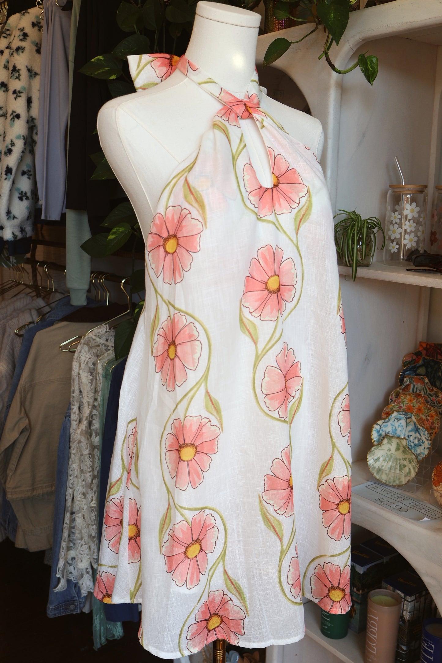 Retro Floral Mini Halter