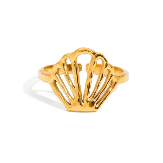 Scallop Shell Ring 18k