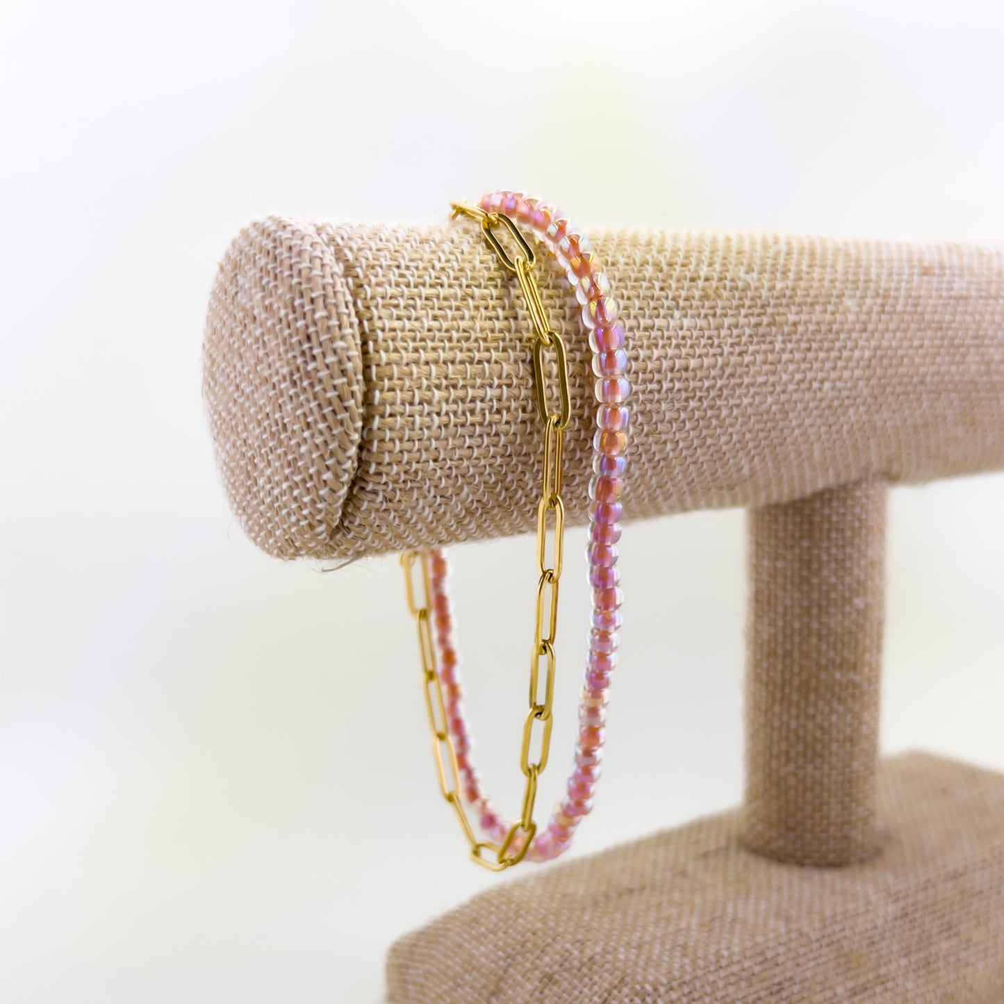 Pink Double Strand Anklet