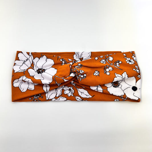 Orange Floral Headband