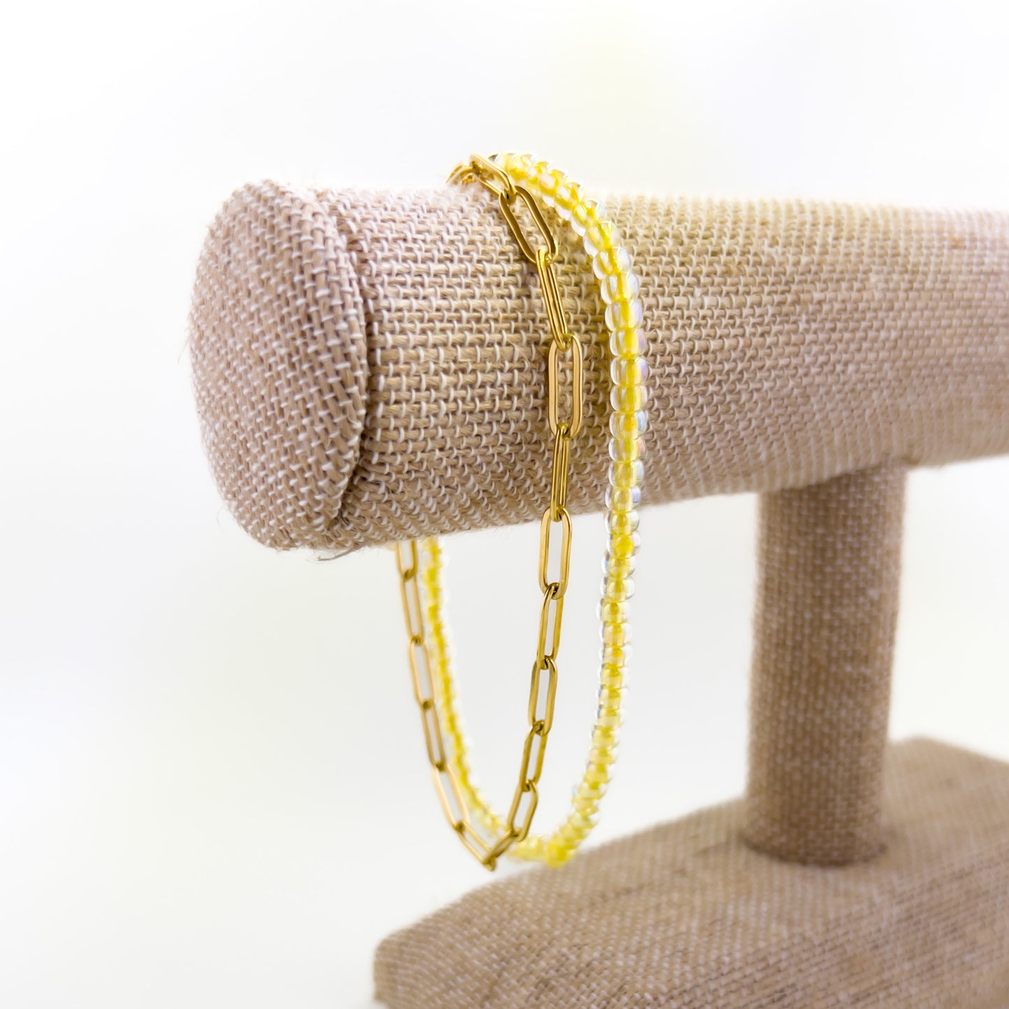 Yellow Double Strand Anklet