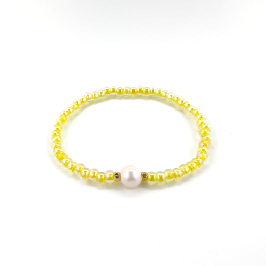 Yellow Pearl Bracelet
