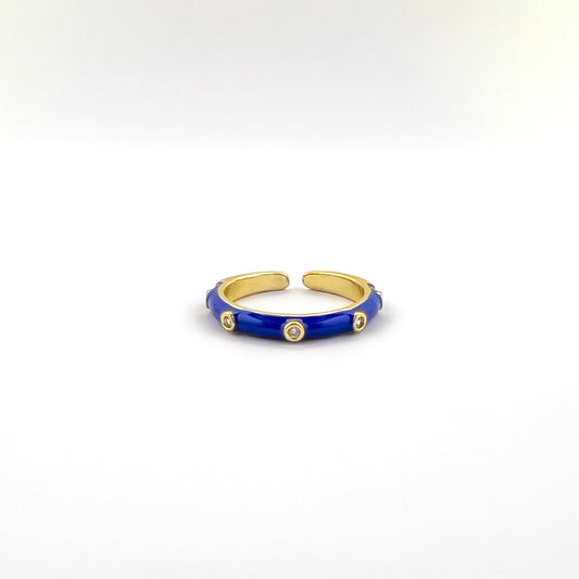 Blue Enamel Ring