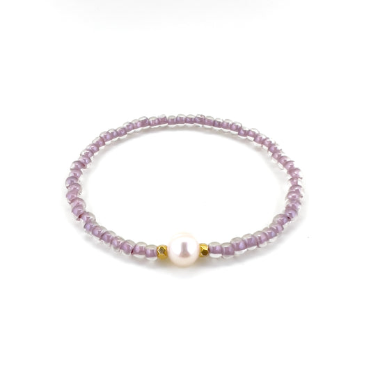 Lilac & Pearl Bracelet