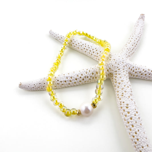 Yellow Pearl Bracelet