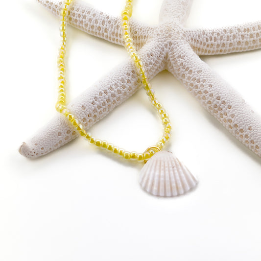 Yellow Seashell Necklace