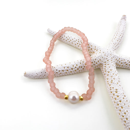 Pink & Pearl Bracelet